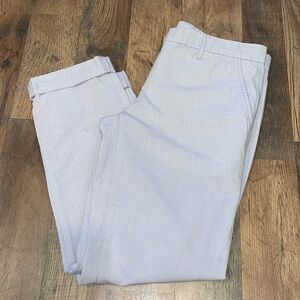Khakis‎ by GAP.  Broken-In Straight. Size 0. 100% Cotton. Blue Mini Stripe.
